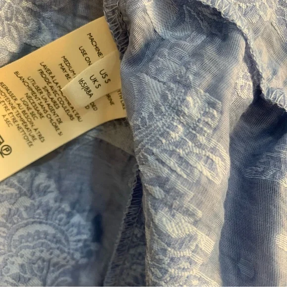 Free People Callie Balloon Sleeve Open Back Textured Blouse - Picture 14 of 16